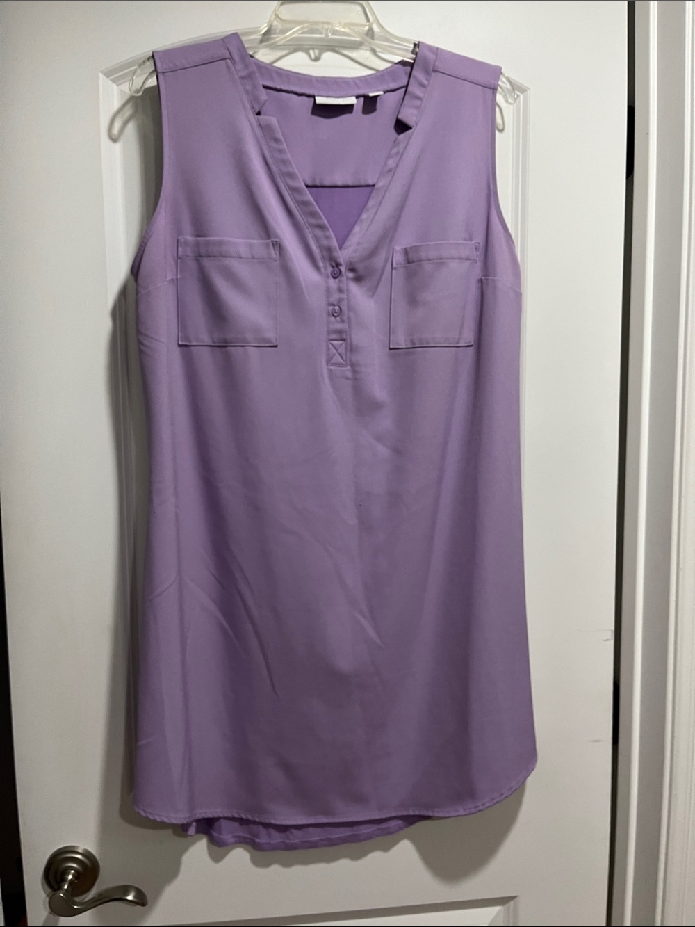 New York & Company Lavender Shirtdress